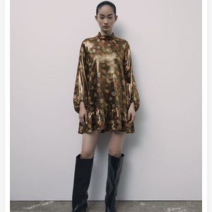 ZARA SHINY PRINT DRESS